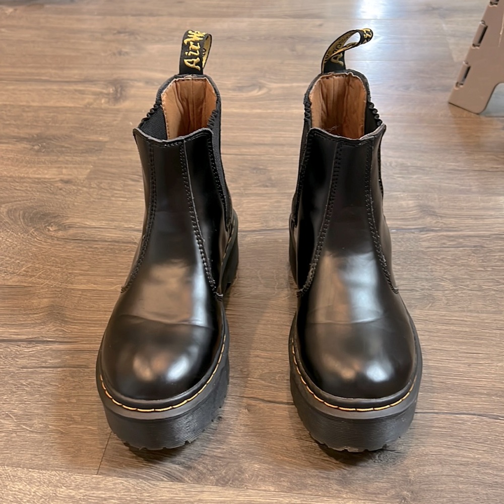 Dr. Martens Black Chelsea Platform Boots